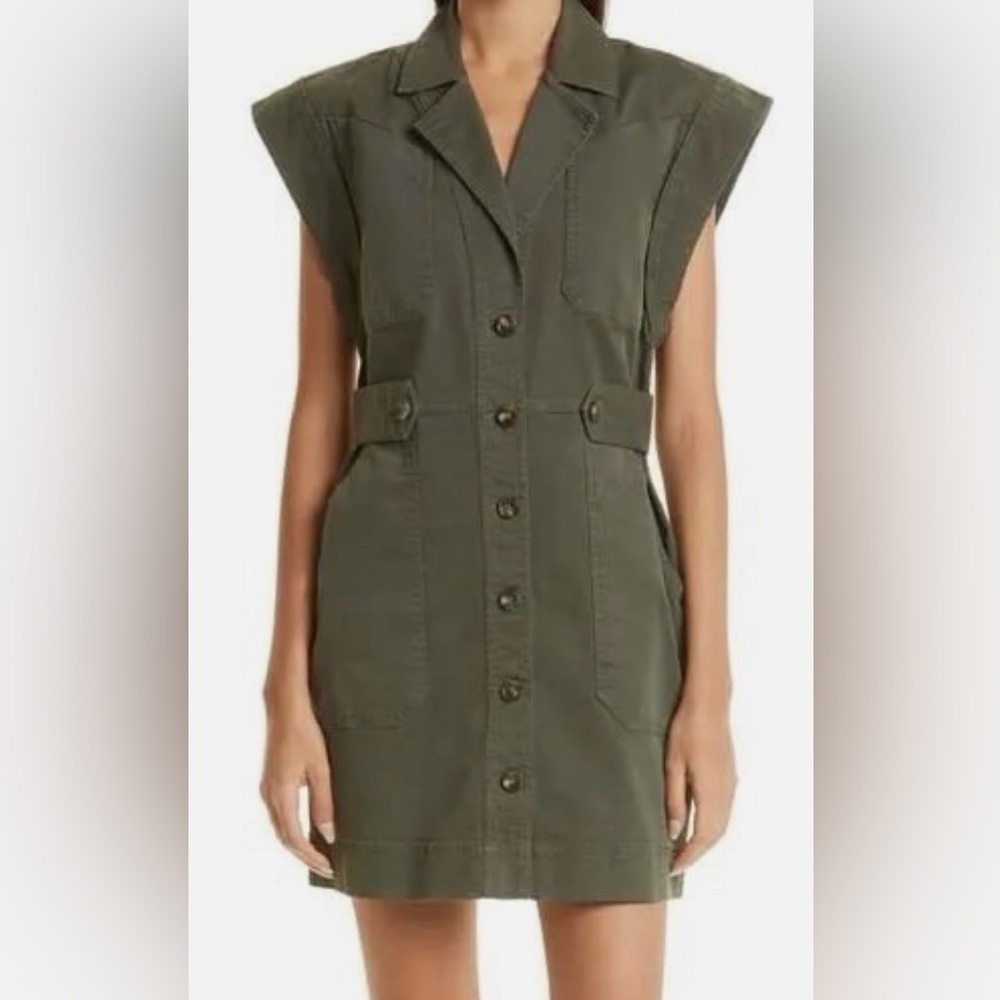 Veronica Beard Khaki Shirt Dress